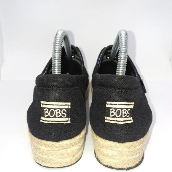 Bobs By Skechers Highlight High Jinx Espadrilles Women's Size 9.5 Black, Tan - Picture 4 of 8